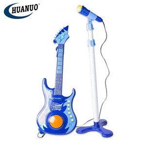Ensemble de jouets d'instruments de musique pour enfants Guitare électronique Microphone Jouets éducatifs pour guitare <span class=keywords><strong>rock</strong></span> pour enfants de 6 ans et plus - Product Image 5