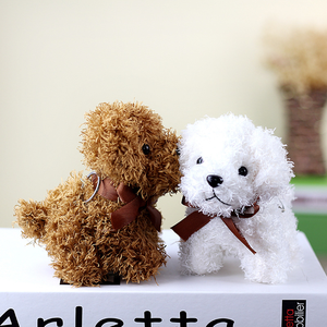 Оптовая продажа: милый плюшевый брелок в виде собаки-медведя, мягкий, экологичный, с наполнителем из ПП-хлопка, настраиваемый, 12 см, рекламный подарок, декор - Product Image 2