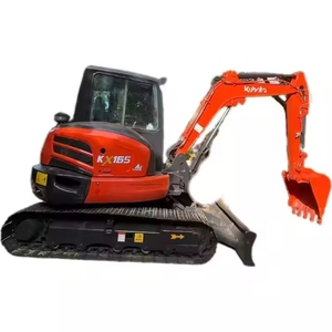 Mini pelle hydraulique de terrassement 7t poids opérationnel Kubota KX163-5 KX165-5 KX155 KX135 d'occasion équipée d'un moteur Caterpillar 5 tonnes - Product Image 1