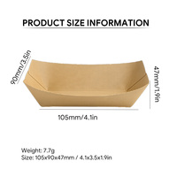 Barquettes jetables en papier kraft de qualité alimentaire, imperméables, en forme de bateau, pour snacks, sandwichs, hot-dogs, gâteaux, sushis, pizzas, pâtisseries – Vente directe usine