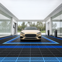 Dalles de sol de garage en PP à emboîtement robustes, revêtement de sol en plastique antidérapant pour garage