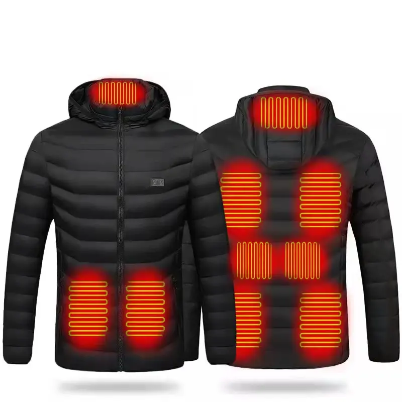 C2 Winter 11 Zonen Unisex Plus Size Leichte Kleidung Intelligent Keep Thermal Hoodie Mantel beheizte Jacke für Männer Frauen