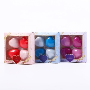 Venta al por mayor <span class=keywords><strong>de</strong></span> fábrica Bombas <span class=keywords><strong>de</strong></span> ducha <span class=keywords><strong>de</strong></span> aceite esencial orgánico Colorido Lujo Natural Fizzy Valentine Party Favors Heart Bath Bomb Set - Product Image 4