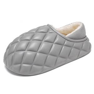 Zuecos forrados clásicos unisex para adultos con piel sintética, zapatos impermeables de Invierno para mujer, botas de nieve para el hogar, forradas con piel, cálidas - Product Image 1