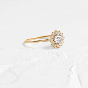 Aurellejewels Anello di Fidanzamento Classico con Diamante Coltivato in Laboratorio Taglio Brillante Rotondo 1CT, Placcato <span class=keywords><strong>Oro</strong></span> 18K, E VS1 Certificato IGI CVD/HPHT - Product Image 3
