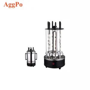 Automatic Rotating Vertical Electric Grill, 360 Degree Table Uniform Heating Barbecue, Rotisserie Skewer Oven Stove Smokeless
