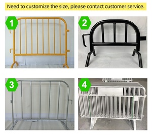 รั้วเหล็กแบบพกพาสำหรับคนเดินเท้า ใช้งานง่าย ดูแลรักษาง่าย โครงชุบสังกะสีแบบจุ่มร้อน สำหรับควบคุมฝูงชน งานคอนเสิร์ต และกั้นจอด<span class=keywords><strong>รถ</strong></span> - Product Image 6