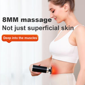 Pistola de masaje con calor y frío, vibración de percusión de tejido profundo pistola de masaje muscular corporal nuevo mini masajeador de calefacción profesional - Product Image 4