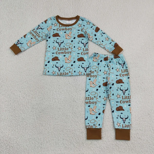 Conjunto de Pijamas de Manga Larga con Diseño Vaquero del Oeste para Bebés Niños - Product Image 2