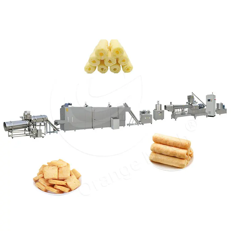 Orme Volautomatische Goedkope Product Mini Corn Puff Ring Snack Maken Machine Twin Schroef Extruder Voor Snack