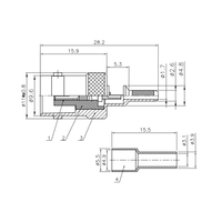 Connecteur BNC-C-K1.5 RF femelle BNC connecteur à sertir RG179 RG316 RG174