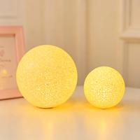 Lampe lune créative portable en plastique 12 cm, veilleuse à piles, lampe de scène/concert, décoration intérieure/extérieure