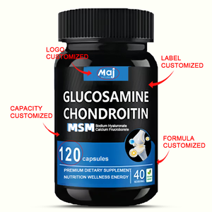 แคปซูล OEM ฮาลาล MSM กลูโคซามีน 1500 ชอนโดรอยติน 800 อาหารเสริมบำรุงข้อและกระดูกสำหรับนักกีฬา MSM กลูโคซามีน ชอนโดรอยติน แคปซูล - Product Image 2