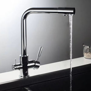 ก๊อกน้ำสามทางแบบดึงออกได้3ทางทำจากสเตนเลสสตีลสำหรับใช้ในบ้านชิ้นส่วนที่กรองน้ำ - Product Image 2