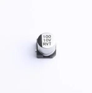 Condensateur électrolytique en aluminium à montage en surface RVT1A101M0505 Original 10V 100uF 20% – Approvisionnement immédiat et service de liste BOM - Product Image 1
