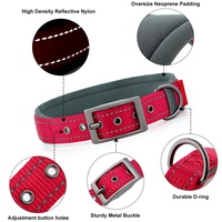 Collier pour chien en nylon robuste et coloré avec logo brodé personnalisé, style luxueux, boucle en métal tactique pour l'entraînement, poignée pour chien de grande taille