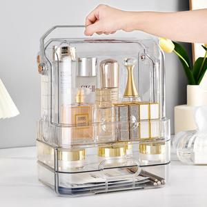 Organisateur de bureau moderne et luxueux, design classique, boîte de rangement transparente pour maquillage, boîte de rangement pour cosmétiques - Product Image 6