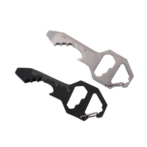 Ouvre-bouteille porte-clés léger et tendance, multi-outils, 100% acier inoxydable, gadget EDC 6 en 1 - Product Image 3