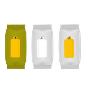 Natte Doekjes Hersluitbare Sticker Verpakking Open Wit Transparant Vinyl Pp Verwijderbare Kleeflaag Scheur Reseal Label Leveranciers - Product Image 2