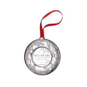 Marco de Fotos Colgante Redondo Plateado de Alta Calidad Beltrami, Grabado, 2x2, Adorno Navideño - Product Image 1