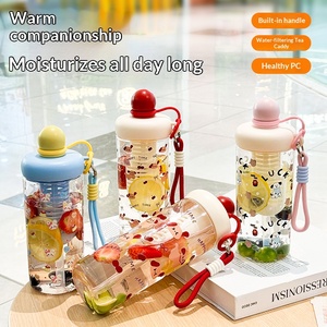 Gobelet en plastique personnalisé à haute esthétique, Gobelet d'été, Gobelet à eau pour enfants, Gobelet portable avec paille et Gobelet décontracté à double usage - Product Image 1