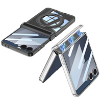 Coque de téléphone magnétique antichute pour Z Flip 3/4/5/6/7 avec coussin d'air PC, étanche et protection intégrale 360° avec protecteur d'écran
