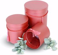 Boîte cadeau ronde avec couvercles pour cadeaux, boîtes à fleurs pour arrangements, anniversaire, mariage, demoiselle d'honneur, fête de remise de diplôme