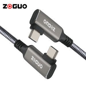 <span class=keywords><strong>USB</strong></span> 4.0 90 độ khuỷu tay Loại C Cáp dữ liệu 40gbps 240W sạc nhanh cho IOS Máy Tính Máy Quét Mã Vạch Microphone màn hình - Product Image 4