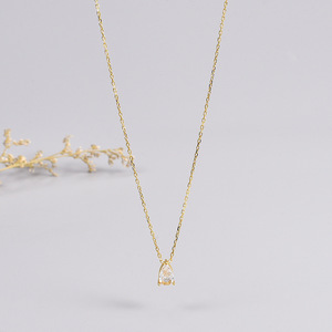 Collar con Colgante Ovalado Chapado en Oro de 18k, Collar Antiguo con una Piedra de Cristal CZ, Gargantilla de Latón y Cobre - Product Image 4