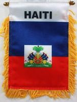 Mini Drapeau 4\" X 6\" Motif Haïtien pour l'Automobile, l'Éducation, l'Assurance, les Agences de Voyage et l'Agriculture – Impression Numérique