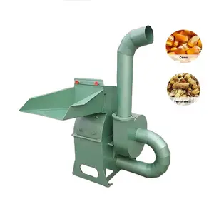 Factory cheapest cost paddy husk peanut shell corn cob cereal grit grinding machine small corn hammer mill for sale