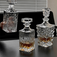 Botella de Vino Cuadrada de Cristal de 30 oz, Botella de Vodka, Licor, Whisky, Decantador de Vino