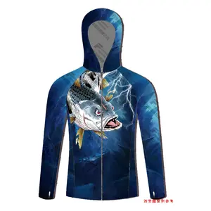 Turnuva uv koruma hızlı kuru nefes uzun kollu coolmax özel deniz balıkçılık gömlek balıkçılık kıyafeti hoodie