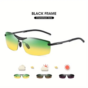 Gafas <span class=keywords><strong>de</strong></span> sol polarizadas <span class=keywords><strong>de</strong></span> doble visión UV400 para <span class=keywords><strong>hombre</strong></span> y mujer, gafas fotocromáticas <span class=keywords><strong>de</strong></span> día y noche, monturas doradas, blancas, plateadas y rojas, <span class=keywords><strong>lentes</strong></span> táctiles para PC - Product Image 1