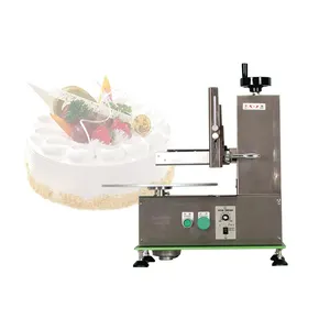 Automatic Birthday Cake Cream Coating Filling Machine Cake Icing Decorating Machine Butter Cream Smoothing Coating Spreader