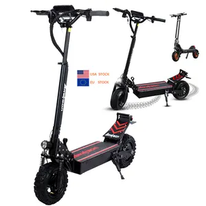 Eu Us Stock 11 Inch 2400W Elektrische Scooter Dual Motor Elektrische Scooter Volwassenen 2500W Escooter E Scooter Off Road Voor 48V 52V Kick