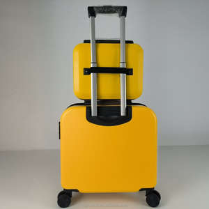 Ensemble de bagages de voyage à roulettes légers à roulettes bagage à main de couleur personnalisée <span class=keywords><strong>valise</strong></span> à impression ABS avec sac à main - Product Image 4