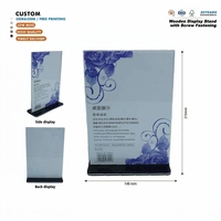 Support de signalisation de bureau vertical en acrylique transparent, double face, en forme de T, pour présentation sur table, idéal pour les réunions de bureau