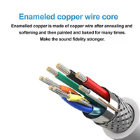 2-in-1 Computer-Headset-Adapter Kopfhörer-Mikrofon Y-Splitter-Kabel 3,5mm AUX Stereo-Audio Stecker/Buchse Mikrofonanschlüsse aus Kupfer