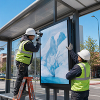 Affichage publicitaire LED extérieur P3.91, étanche, haute luminosité, panneau LED couleur pleine pour signalisation numérique des arrêts de bus