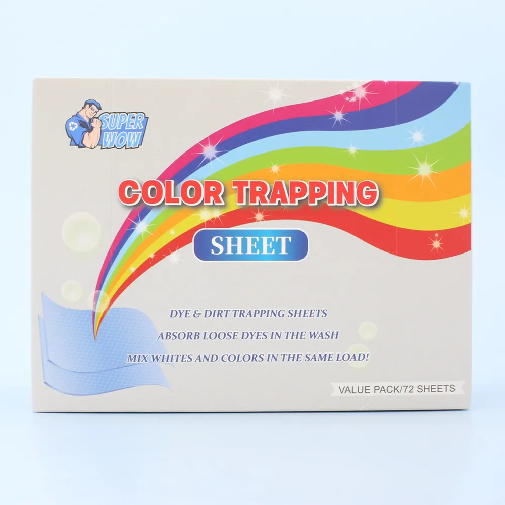 Benutzer definiertes Logo Wäsche farbe Grabber Beliebteste Magic Performance Farbe und Fleck Dirt Catcher Sheet für Wäsche Mixed Washing