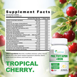 Tabletas Multivitamínicas con Vitamina A y Vitamina C, MOQ Bajo, para Energía, Vitalidad y Mantenimiento, Suplemento Multivitamínico - Product Image 2