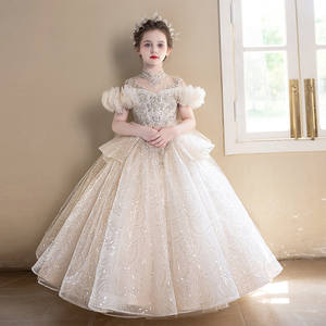 Abito <span class=keywords><strong>da</strong></span> damigella d'onore di lusso per bambine, abito <span class=keywords><strong>da</strong></span> principessa per feste di compleanno e recitazioni - Product Image 5