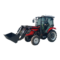 Tracteur agricole classique 4x4 de 120 CV avec cabine climatisée, système hydraulique robuste et levage haute performance pour l'agriculture professionnelle