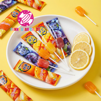 Sucettes fruitées personnalisées en usine, saveurs de raisin, de mangue et d'orange, bonbons durs, sucettes