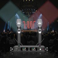 Microphone sans fil Soundmark RS-2600 Performance professionnelle avec écran LED RVB 64 couleurs, piles AA, connecteur XLR, capteur infrarouge