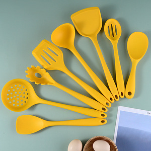 Ensemble d'ustensiles de cuisine en silicone, 8 pièces, résistants à la chaleur, antiadhésifs, spatule, louche, cuillère ajourée, pour usage domestique - Product Image 2