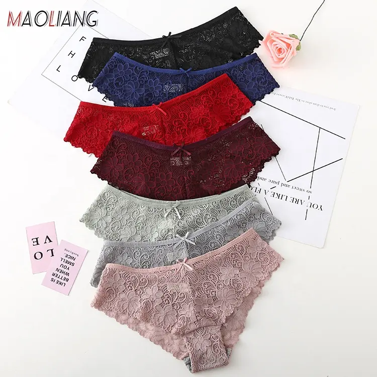 1850 Hot Sale Young Girls Thong Briefs Ladies Low Rise Lingerie Panty Women Plus Size Underwear Sexy Lace Panties