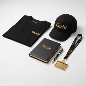 Set de Regalo Corporativo Azul Medianoche Personalizado con Logotipo Dorado, Libreta de Negocios, Camiseta, Bolígrafo Metálico, Cordón y Gorra para Kit de Bienvenida de Empleados - Product Image 2
