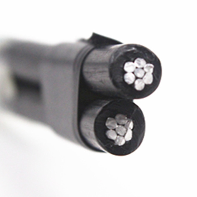 2x10mm2 1x10+10mm2 Stranded Aluminum Cable 2 Cores Aerial Bundle Cable ABC Cable PE/XLPE Insulation 0.6/1KV Rated Voltage for